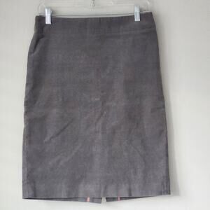 J Crew Corduroy Gray Mini Pencil Skirt Size 4 A0080